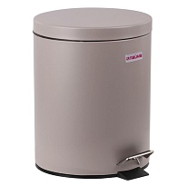 Ведро-контейнер для мусора (урна) с педалью LAIMA Classic, 12 л, серое, матовое, металл, со съемным внутренним ведром в Магадане