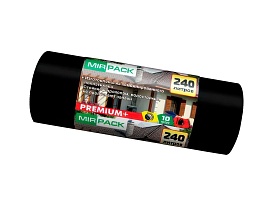 Мешки для мусора 240 л, ароматизированные, черные, в рулоне 10 шт., ПВД 45 мкм, 1300х930 мм, PREMIUM+, 24010830 в Магадане Мешки для мусора 240 л, ароматизированные, черные, в рулоне 10 шт., ПВД 45 мкм, 1300х930 мм, PREMIUM+, 24010830 в Магадане