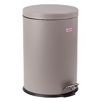 Ведро-контейнер для мусора (урна) с педалью LAIMA Classic, 20 л, серое, матовое, металл, со съемным внутренним ведром в Магадане