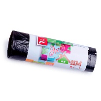 Мешки для мусора 30 л, черные, в рулоне 20 шт., ПНД, 6 мкм, 600х500 мм, Концепция Быта ЭкоДом, 601348 в Магадане