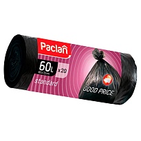 Мешки для мусора 60 л, черные, в рулоне 20 шт., ПНД, 7,4 мкм, 720х600 мм, PACLAN, 600820 в Магадане Мешки для мусора 60 л, черные, в рулоне 20 шт., ПНД, 7,4 мкм, 720х600 мм, PACLAN, 600820 в Магадане