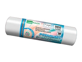 Мешки для мусора 360 л, белые, в рулоне 10 шт., ПВД 65 мкм, 1400х1000 мм, PREMIUM+, 3601015302 в Магадане