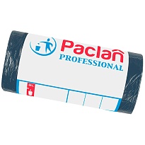 Мешки для мусора 35 л, черный, в рулоне 50 шт., ПНД, 6,2 мкм, 600х500 мм, PACLAN Professional, 604077 в Магадане