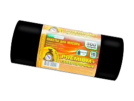 Мешки для мусора 300 л, черные, в рулоне 10 шт., ПВД 70 мкм, 1400х1000 мм, PREMIUM+, 30010160 в Магадане Мешки для мусора 300 л, черные, в рулоне 10 шт., ПВД 70 мкм, 1400х1000 мм, PREMIUM+, 30010160 в Магадане