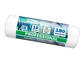 Мешки для мусора 180 л, прозрачные, в рулоне 10 шт., ПВД, 30 мкм, 1100х930 мм, PROFESSIONAL, 180104408 в Магадане Мешки для мусора 180 л, прозрачные, в рулоне 10 шт., ПВД, 30 мкм, 1100х930 мм, PROFESSIONAL, 180104408 в Магадане