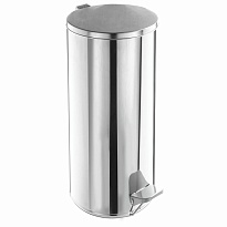Урна для мусора с педалью, усиленное, Титан, 50 л, кольцо под мешок, нержавеющая сталь, хром в Магадане Урна для мусора с педалью, усиленное, Титан, 50 л, кольцо под мешок, нержавеющая сталь, хром в Магадане