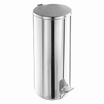 Ведро для мусора с педалью, усиленное, Титан, 30 л, кольцо под мешок, нержавеющая сталь, хром в Магадане Ведро для мусора с педалью, усиленное, Титан, 30 л, кольцо под мешок, нержавеющая сталь, хром в Магадане