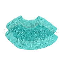 Бахилы бирюзовые 2000 шт (1000 пар), 16 мкм, однослойные, с одной резинкой, Эконом в Магадане