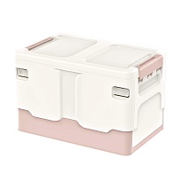 Ящик пластиковый складной белый, дно розовое, 370х240х240 мм в Магадане