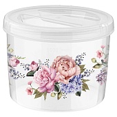 Банка с завинчивающейся крышкой 1,2 л с декором (бесцветный)