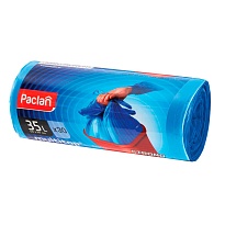 Мешки для мусора 35 л, с ушками, синие, в рулоне 30 шт., ПНД, 10,5 мкм, 640х500 мм, PACLAN Multitop, 600819 в Магадане