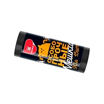 Мешки для мусора 90 л, черные, рулон 15 шт., ПНД, 20 мкм, 850х650 мм, Особопрочные, МП7825 в Магадане