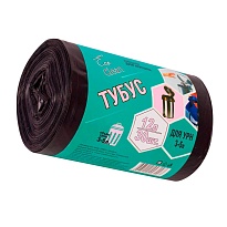 Мешки для мусора 12 л, черные, в рулоне 30 шт., ПНД, 6 мкм, 550х320 мм, Концепция Быта Tubus, 604936 в Магадане