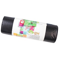 Мешки для мусора 220 л, черные, в рулоне 10 шт., ПВД, 29 мкм, 1100х830 мм, Концепция Быта ЭкоДом, 604924 в Магадане Мешки для мусора 220 л, черные, в рулоне 10 шт., ПВД, 29 мкм, 1100х830 мм, Концепция Быта ЭкоДом, 604924 в Магадане