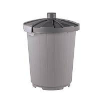 Мусорный бак с крышкой 105 л серый 105 серый в Магадане