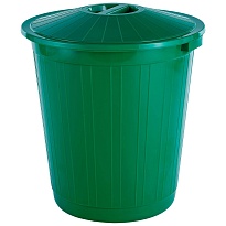 Мусорный бак с крышкой 70 л зеленый 70 зеленый в Магадане