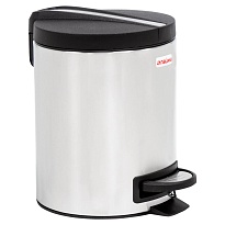 Ведро-контейнер для мусора (урна) с педалью LAIMA Modern, 5 л, матовое, нержавеющая сталь в Магадане