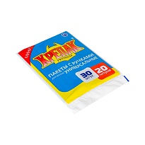 Мешки для мусора 20 л, с ручками, черные, в пачке 20 шт., ПНД, 10 мкм, 550х440 мм, Крепак, 4607075710023 в Магадане